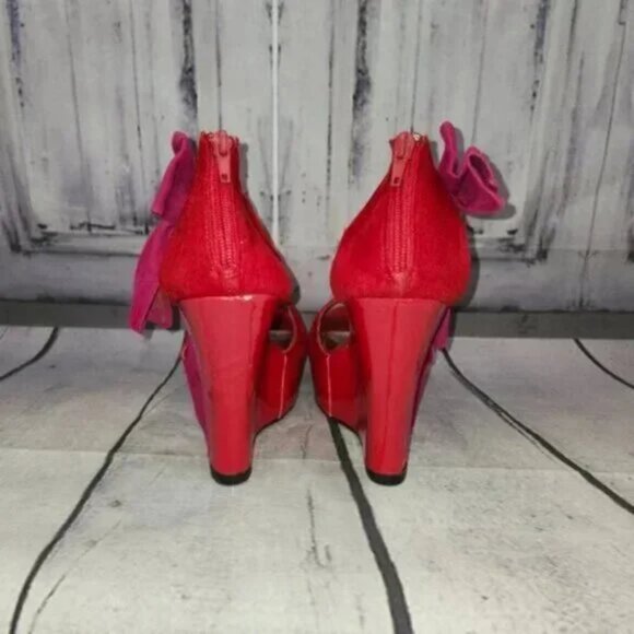 Bamboo Smooch 23 Wedge Heels - Picture 5 of 8